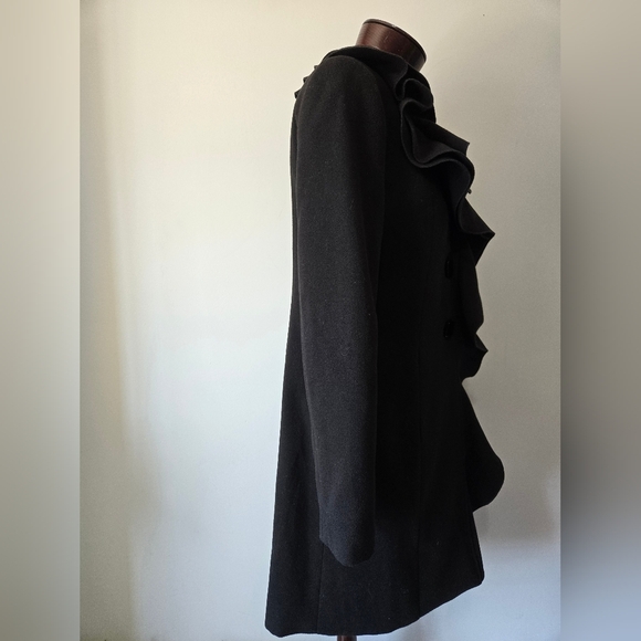 JOSEPH RIBKOFF Black Ruffle Dress Jacket. Size 4 - Picture 6 of 12